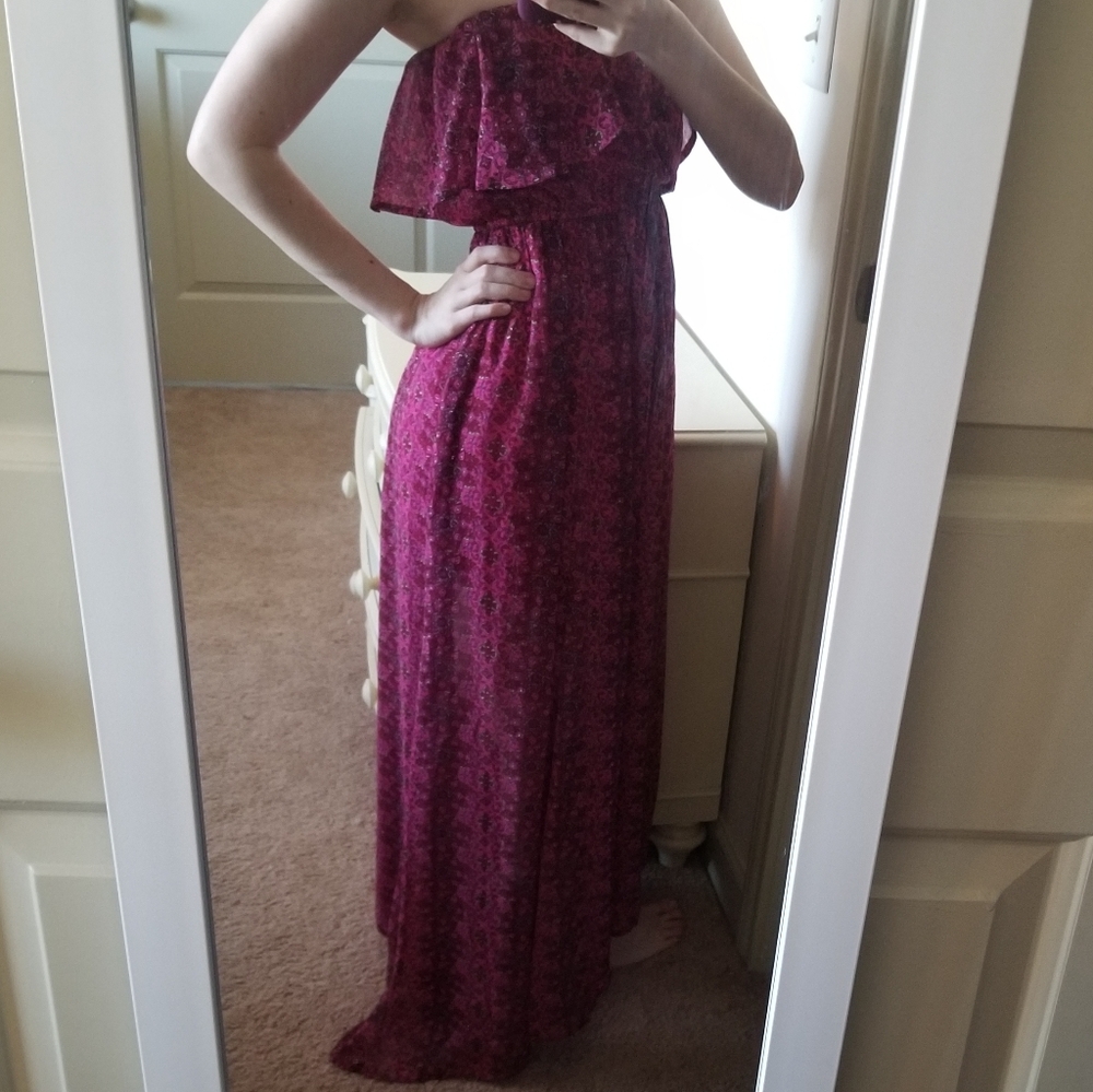 Floor length Strapless Hollister Dress